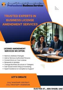 Trusted Experts in Business License Amendment Services