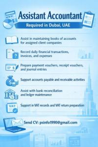 Assistant Accountant Required in Dubai