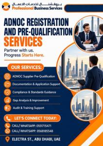 Expand your business opportunities with expert ADNOC registration and prequalification support