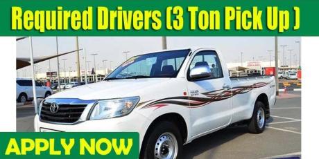 Required Drivers (3 Ton Pick Up )