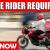 BIKE RIDER REQUIRED