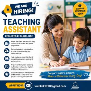 Teaching Assistant Required in Dubai