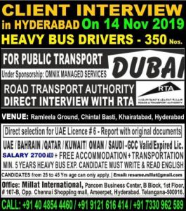 URGENTLY REQUIRED FOR UAE - GCC HEAVY DRIVERS - LICENSE HOLDERS !!!