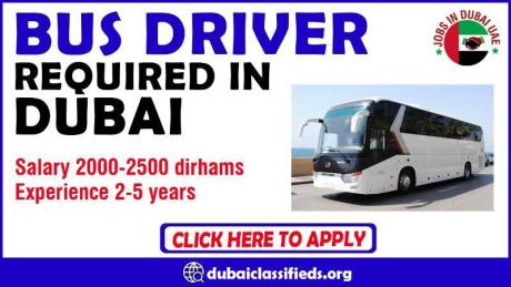BUS DRIVER REQUIRED IN DUBAI