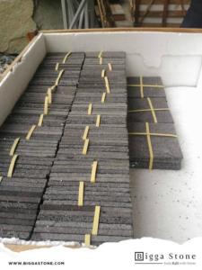 Elegant Black Lava Stone Floor Tiles - Indonesia Bali Lava Stone