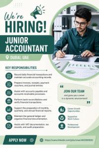 Junior Accountant Required in Dubai