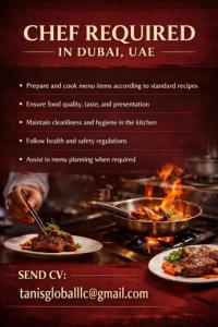 Chef Required in Dubai