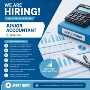 Junior Accountant Required in Dubai
