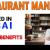 Restaurant Manager Required in Dubai