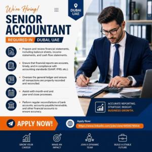Senior Accountant Required in Dubai