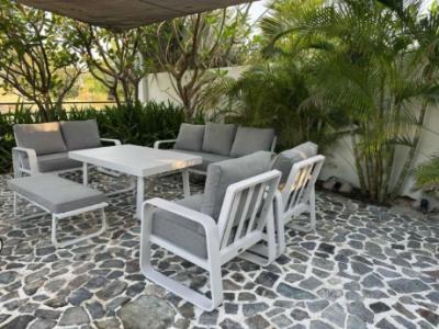 Sofa set aluminium white