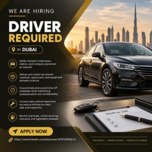 Driver Required in Dubai