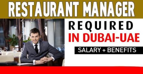 Restaurant Manager Required in Dubai