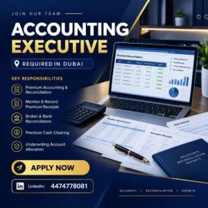 Accounting Executive Required in Dubai