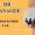 Human Resources Manager Required in Dubai