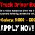 Heavy Truck Driver Required