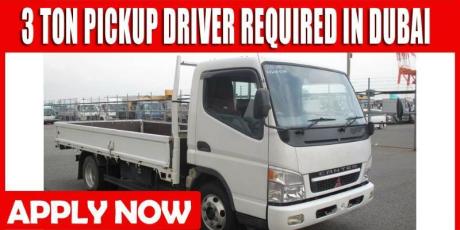 3 TON PICKUP DRIVER REQUIRED IN DUBAI