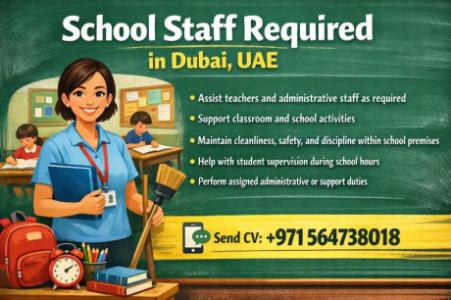 School Staff Required in Dubai