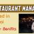 Restaurant Manager Required in Dubai