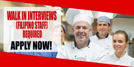 WALK IN INTERVIEWS (FILIPINO STAFF) REQUIRED IN DUBAI
