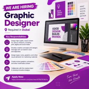 Graphic Designer Required in Dubai UAE