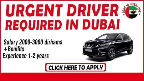 URGENT DRIVER REQUIRED IN DUBAI