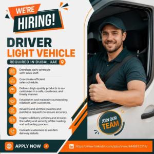 Driver Light Vehicle Required in Dubai