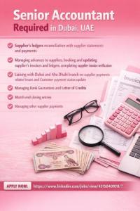 Senior Accountant Required in Dubai