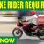 BIKE RIDER REQUIRED