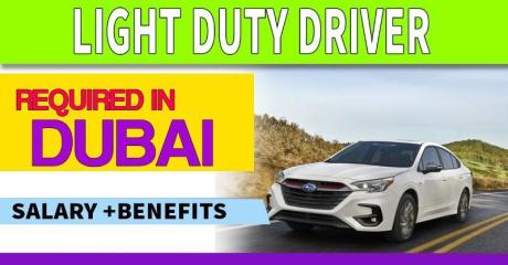 LIGHT DUTY DRIVER Required in Dubai