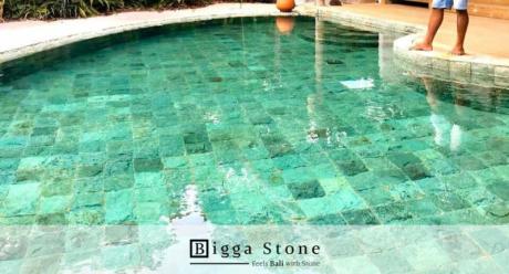 Bali Green Sukabumi Stone Tiles - The Best Swimming Pool Tiles