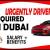 URGENTLY DRIVERS REQUIRED IN DUBAI