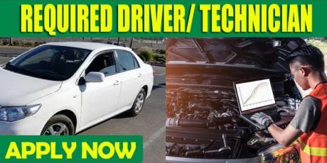 REQUIRED DRIVER/ TECHNICIAN