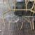 6 Glass chair with Glass table