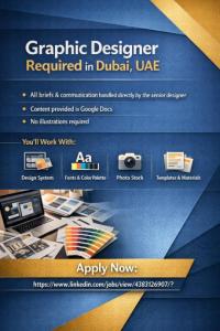 Graphic Designer Required in Dubai