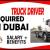 TRUCK DRIVER REQUIRED IN DUBAI