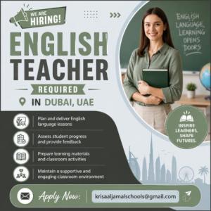 English Teacher Required in Dubai