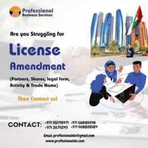 TRADE LICENSE AMENDMENT SERVICES. CONTACT US TODAY!