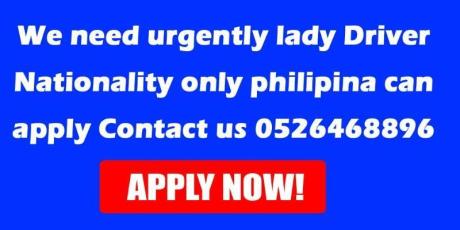 Urgently Lady Driver Required