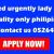 Urgently Lady Driver Required