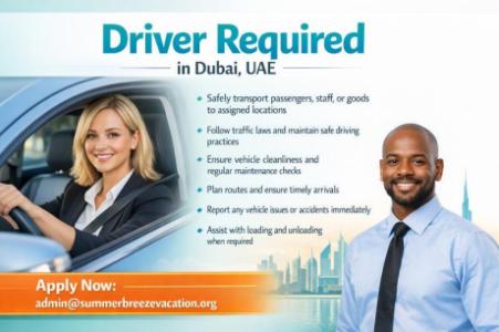 Driver Required in Dubai