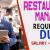 Restaurant Manager Required in Dubai