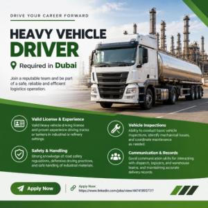 Heavy Vehicle Driver Required in Dubai