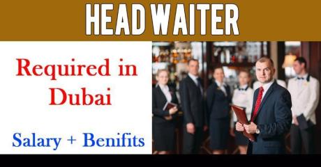Head Waiter Required in Dubai