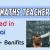 Maths Teacher Required in Dubai