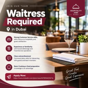 Waitress Required in Dubai