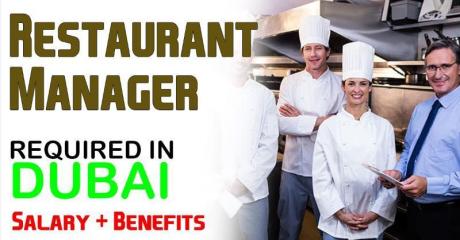 Restaurant Manager Required in Dubai