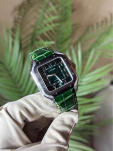 Cartier Santos Green Arabic Numerals Large 2025