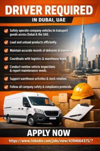 Driver Required in Dubai