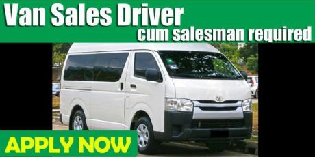 VAN sales driver cum salesman required